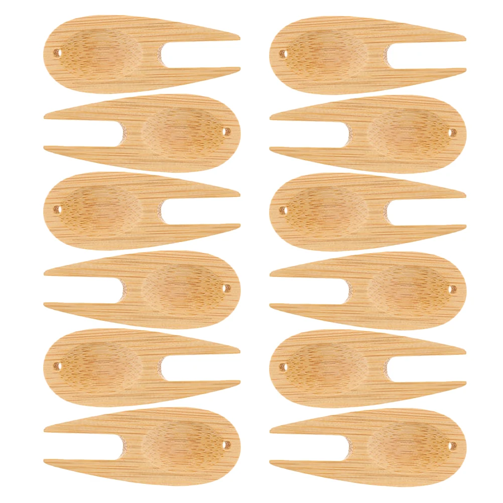 

16 Pcs Repair Guitar Tool Multifunctional Divot Bamboo Marker Wood Ball Organizer Fairway Turf Grass Maintenance