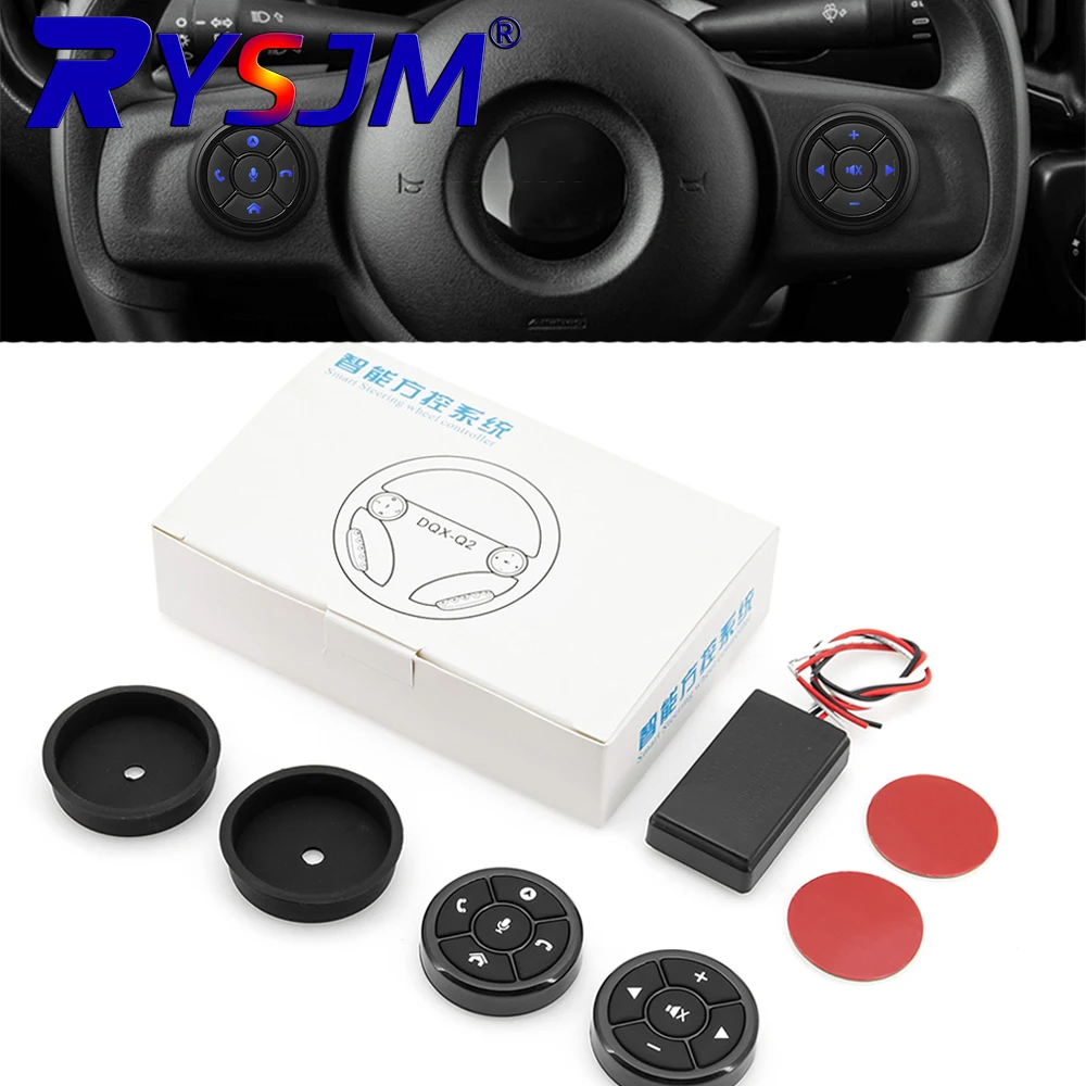  Control Remoto Inalámbrico Multifunción para Volante de Coche, 10 Teclas, Control Remoto Inteligente Inalámbrico para Volante de Coche