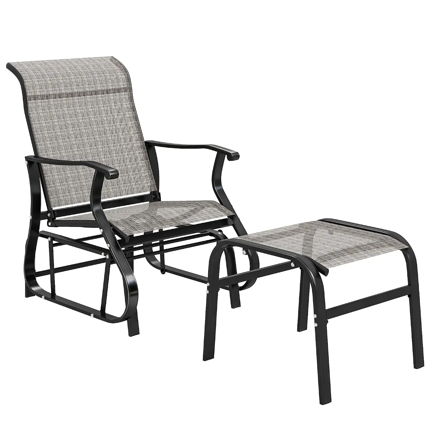 Outdoor Glider Chair with Ottoman 24.4
