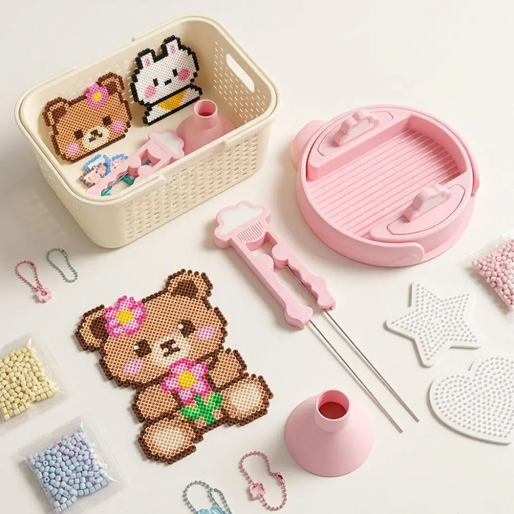 Rotating Clouds Fuse Beads Tools Double Needle Pen Creative Fuse Bead Storage Plate Funnel Smooth Diy Craft Bead Tweezers Home