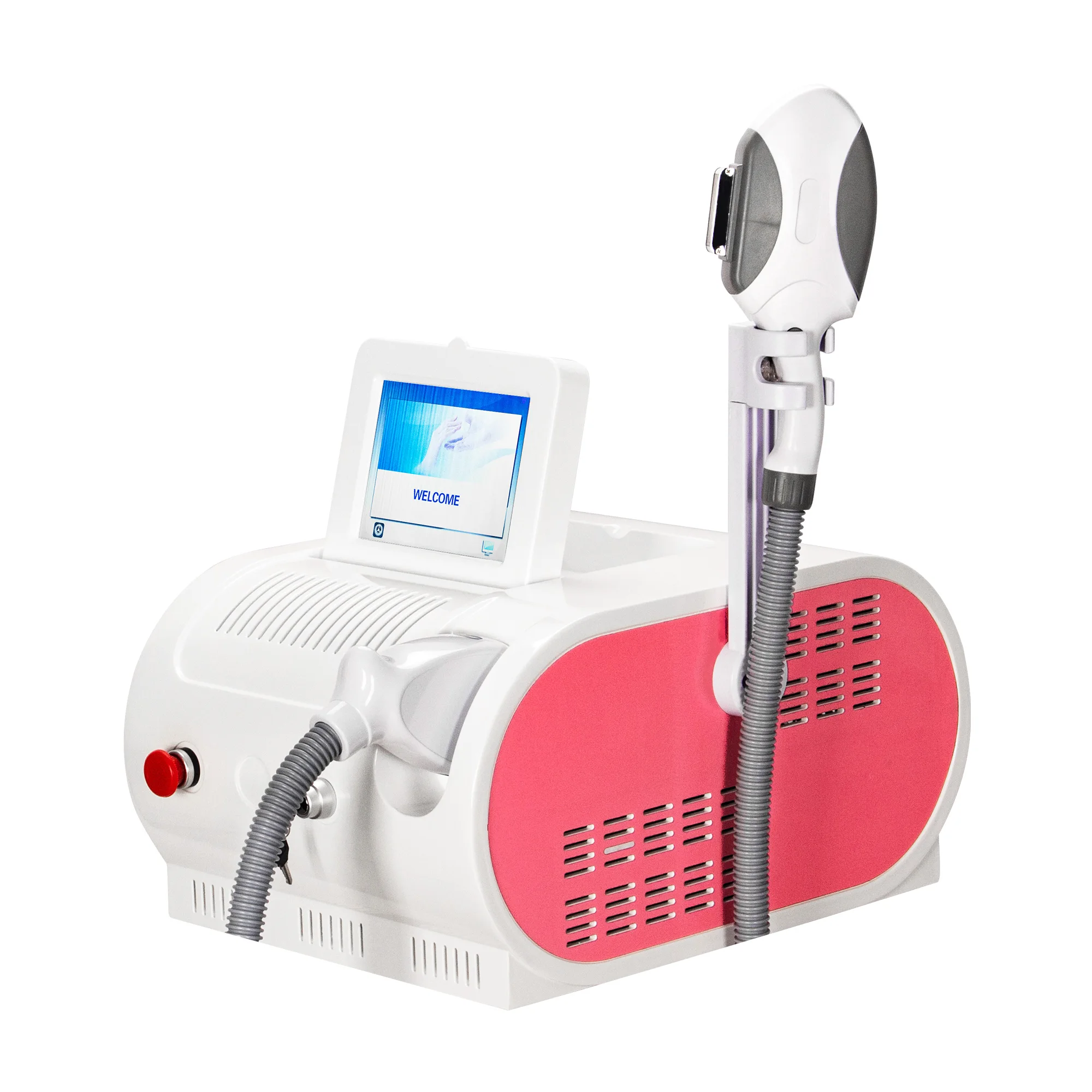 Machine de beauté IPL OPT, utilisée pour l'épilation permanente de qualité salon et la régénération de la peau, avec 3 embouts et lames de langue OEM