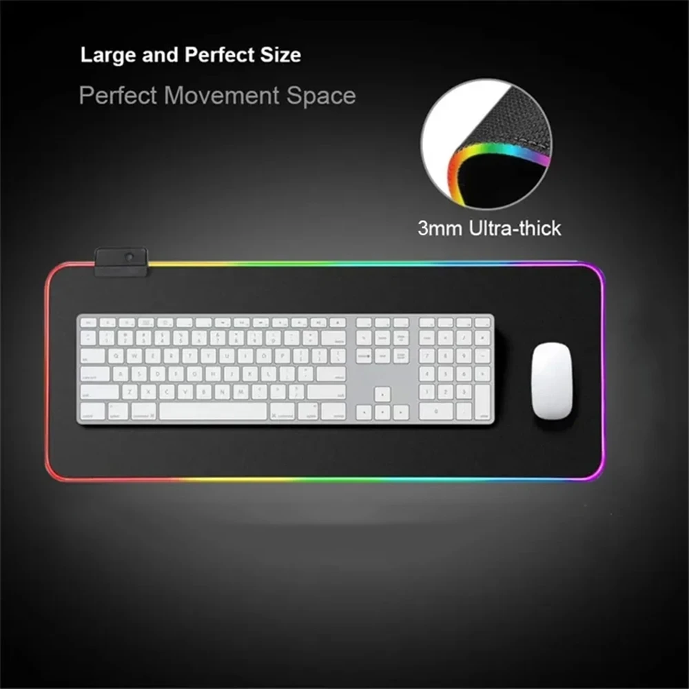 Imagem -04 - Anime R-roboteches Gaming Mouse Pad Teclado Rgb Extra Grande Computer Desk Mat Captura de Som Superfície Lisa