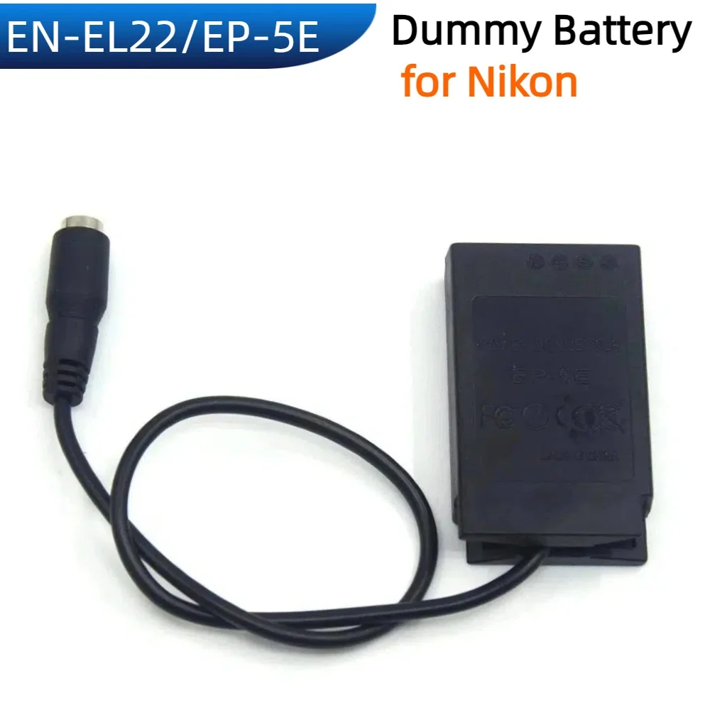 EN-EL22 EN EL22 Dummy Battery Adapter EP-5E DC Coupler Power Supply for Nikon 1 J4 S2 1J4 1S2 Camera
