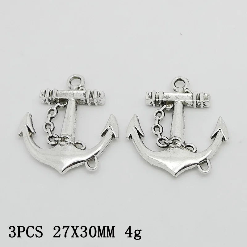 1 Bag 18x15mm Vintage Silver Alloy Anchor Charms For Necklace Bracelet Earring Keychain DIY Jewelry Accessories Wholesale