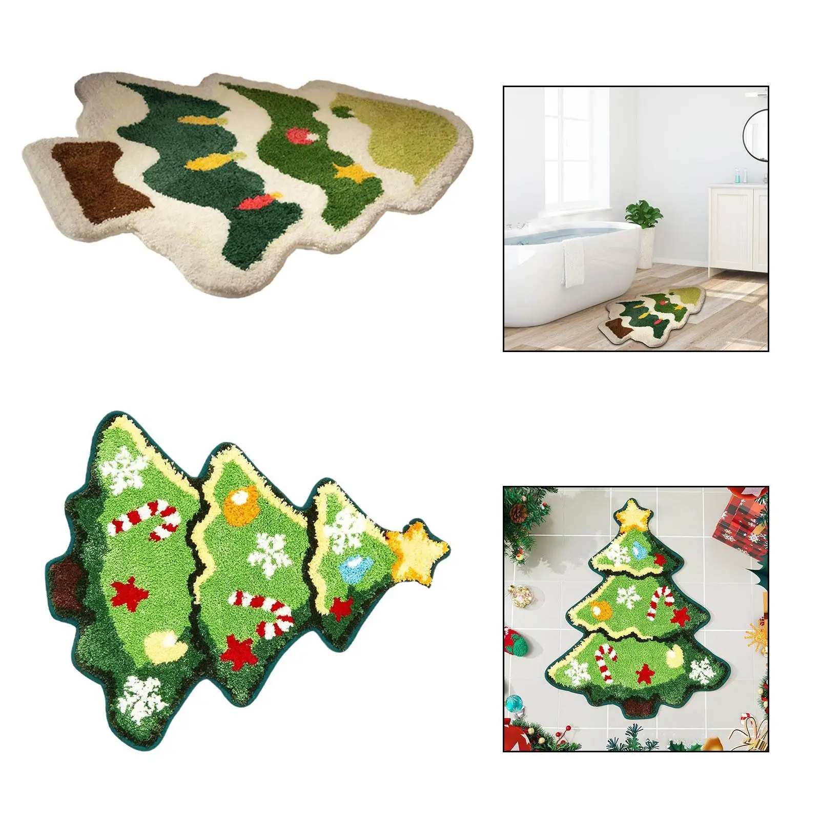 Christmas Rug Soft Gifts Decorations Comfortable Professional Bathtub Carpet