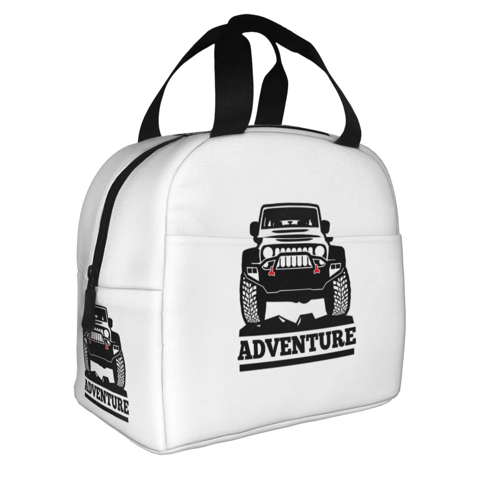 Car Adventure Print Insulated Lunch Bag for Women Men Portable Thermal Cooler Insulated Lunch Box Picnic Travel Food Tote Bags