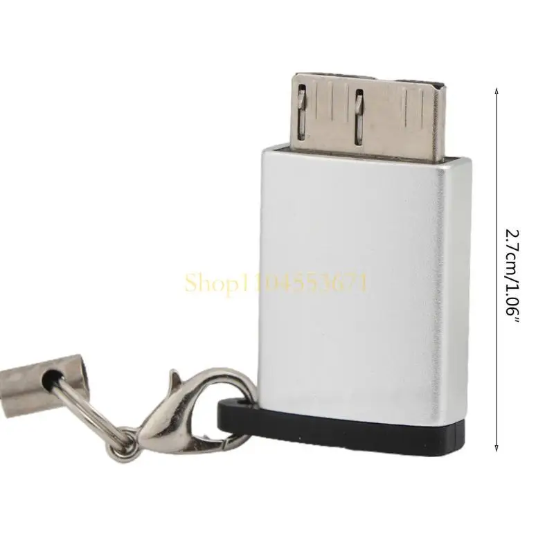 Best Seller Portable USB3.0 Micro B to USB C Adapter Aluminum Alloy for Shell USB Connector Plug & for Play USB3.0 Micro B to