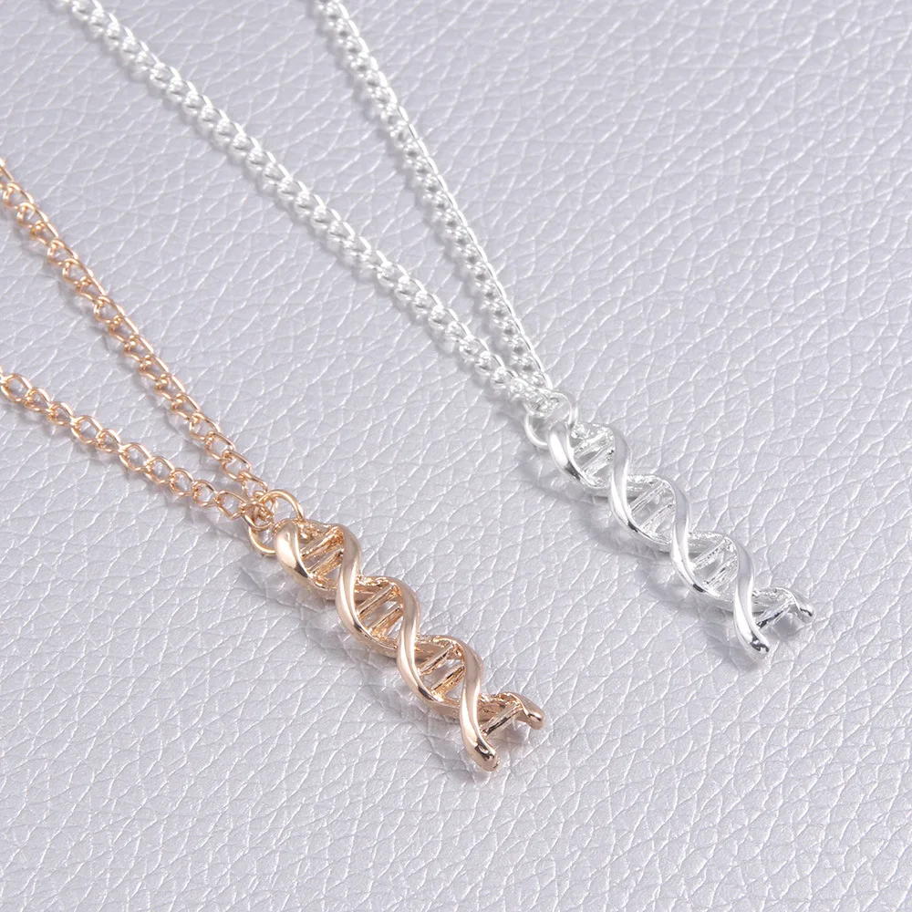 6pcs/lot fashion necklaces for women and men,Genetic Factors DNA chemical pendant necklace,Science students necklace
