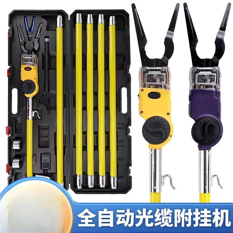 Fully automatic optical cable attachment hanging machine binding m achine
