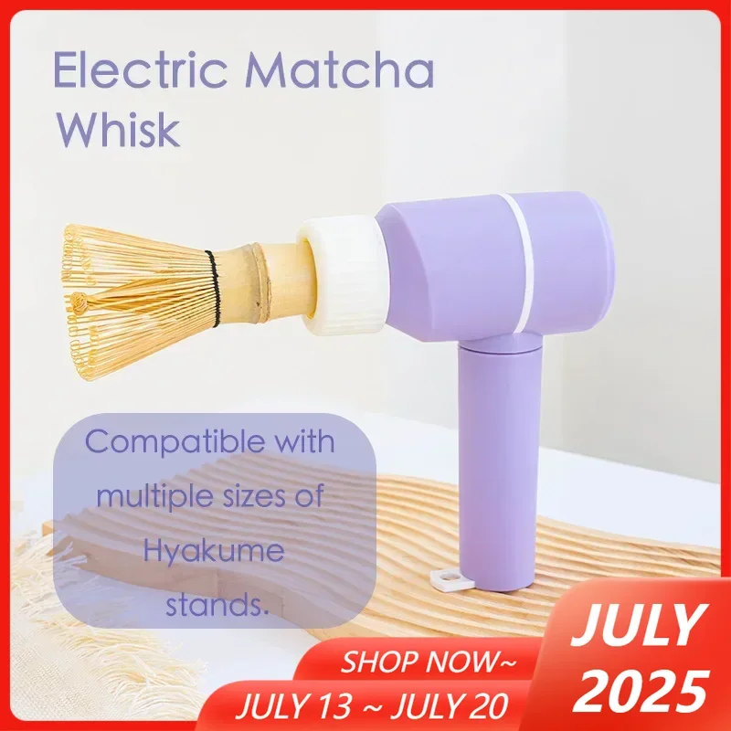 Batidor eléctrico de bambú, cepillo Matcha, 3 engranajes, herramientas ajustables para batir té, para batir rápidamente en polvo, herramienta de cepillo para té y café