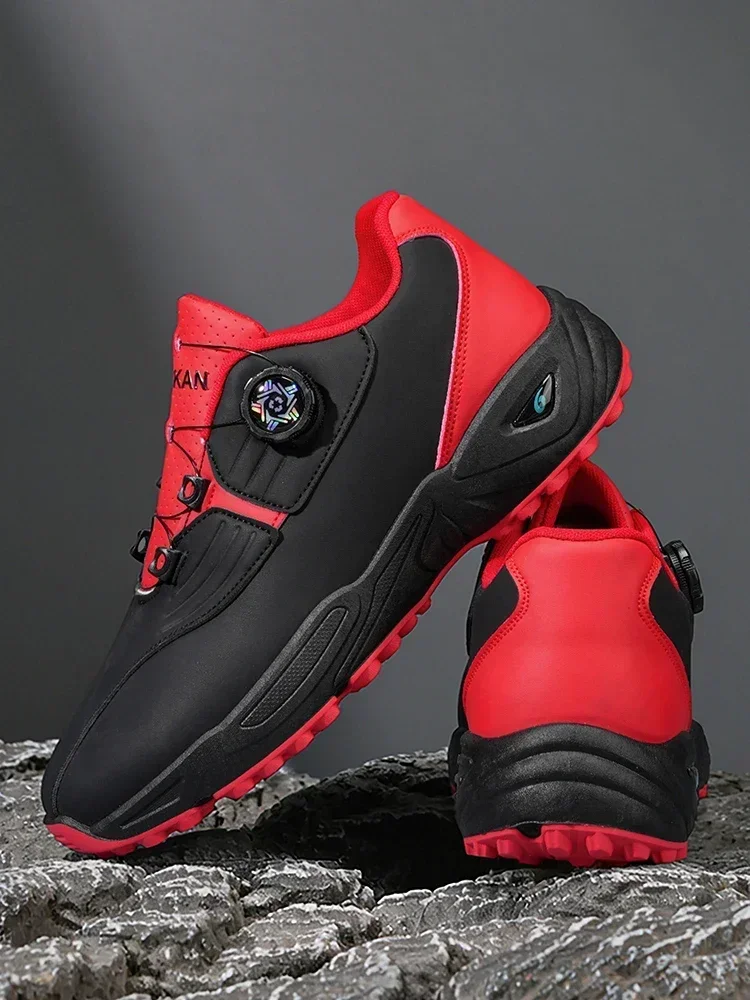 Herren-Golfschuhe ohne Spikes mit drehbarer Schnalle, rutschfeste Outdoor-Golftrainingsschuhe, bequeme, professionelle Golfschuhe. – Detail 7