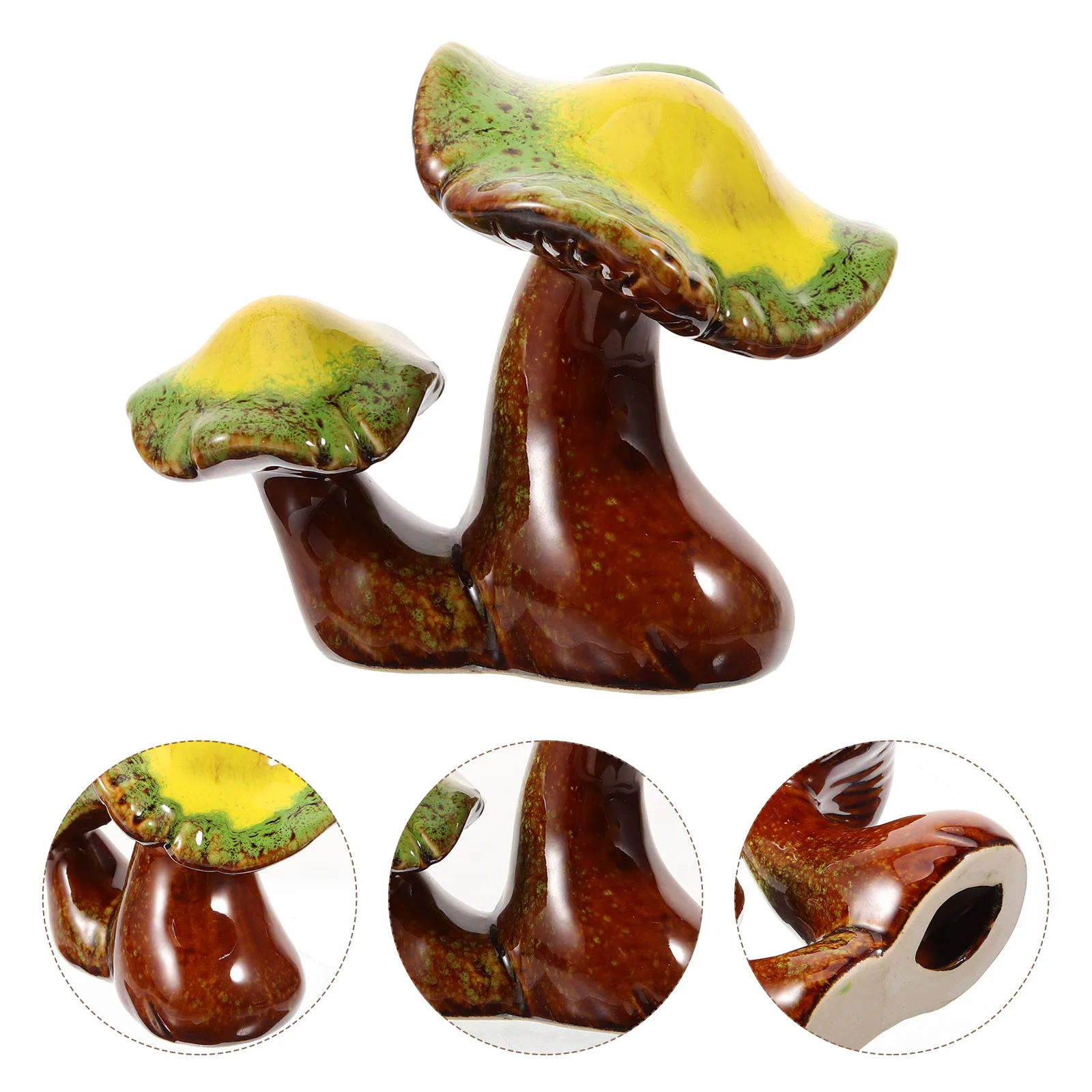 السيراميك الفطر النحت دائم حديقة ديكور منضدية زخرفة الفطر الصغير تمثال ديكور المنزل إكسسوارات الحديقة
