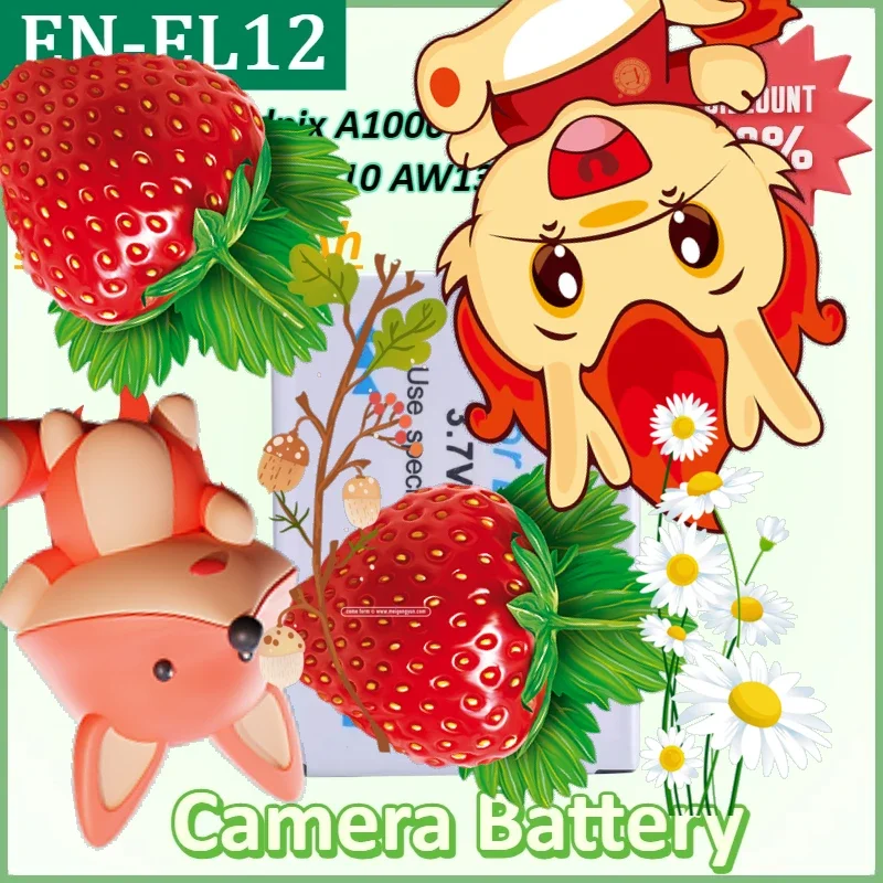 Новый аккумулятор EN-EL12 3,7 В 1800 мАч для камеры Nikon Coolpix A1000 B600 W300 A900 AW100 AW110 AW130 AW120 S9700 S9500 S9400 S8100