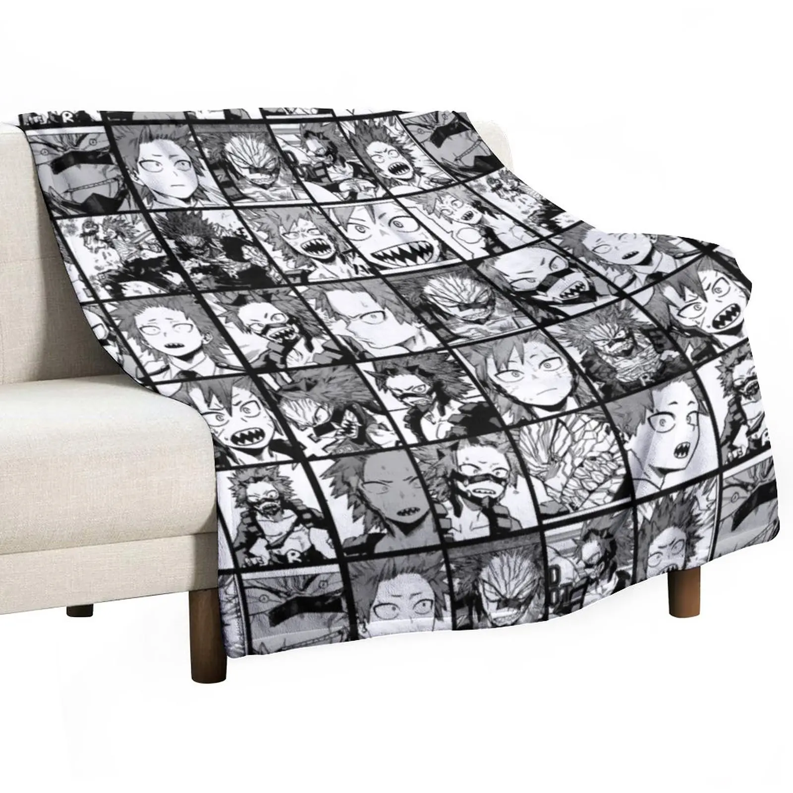 

Kirishima eijirou- manga black and white version Throw Blanket Stuffed Blankets Summer Bedding Blankets