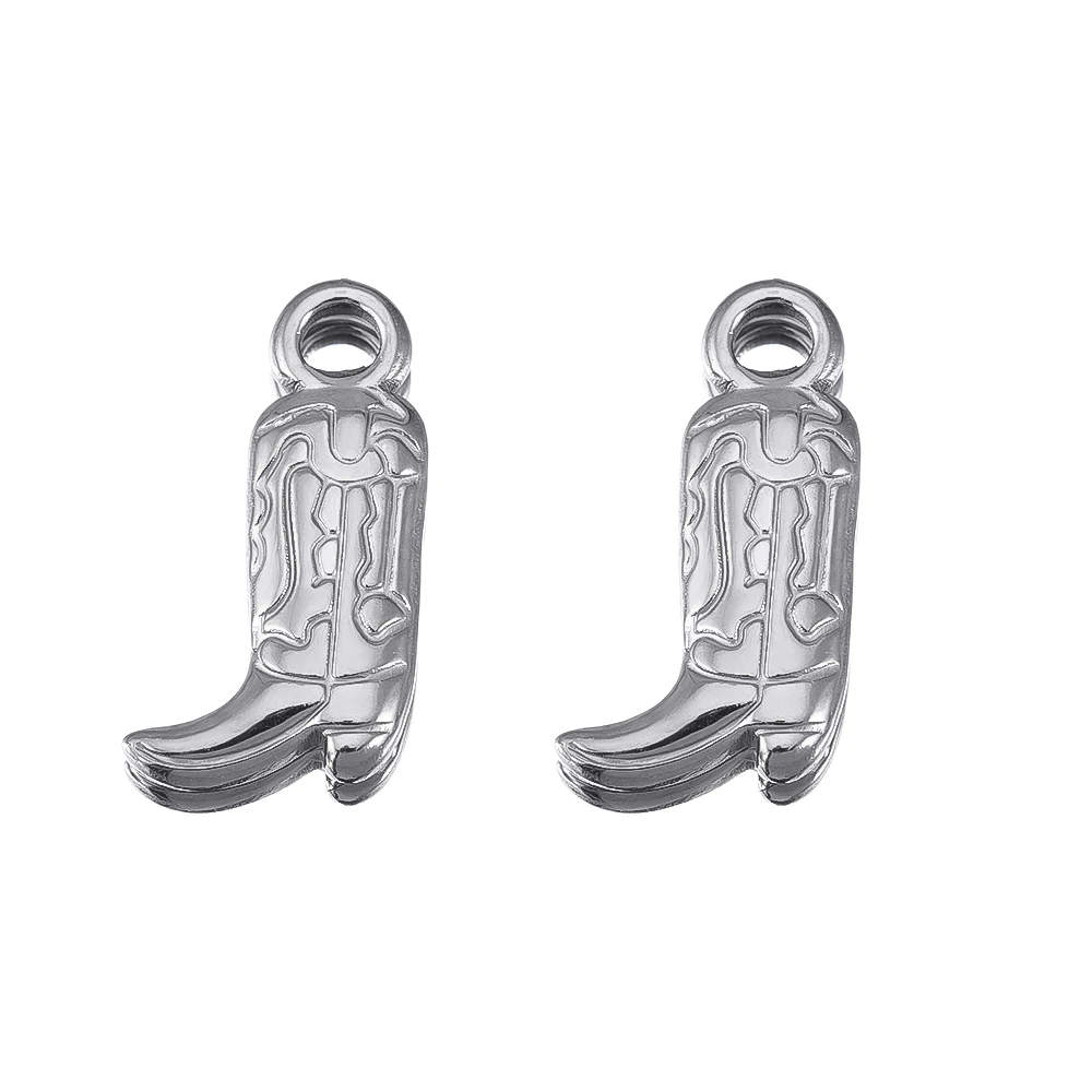 5 stuks roestvrij staal goud kleur PVD vergulde laarzen bedels hanger voor DIY ketting armband oorbel sieraden maken accessoires