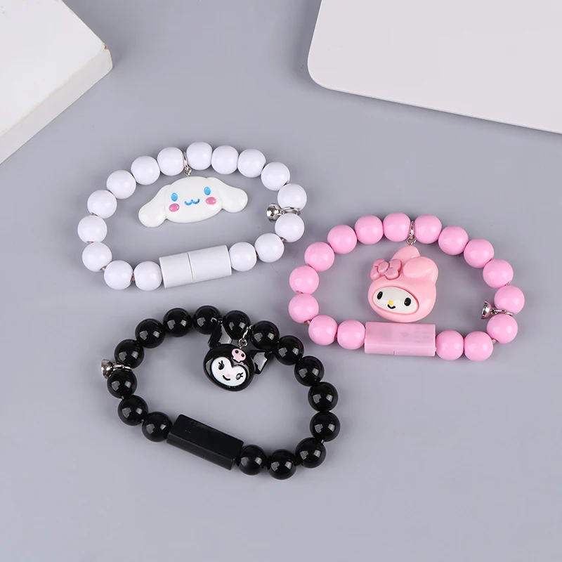 

Милый музыкальный браслет Kawaii Melody Cinnamoroll, Usb-кабель для зарядки, шнур для передачи данных, аниме Kuromi, кабель Type-C для телефона