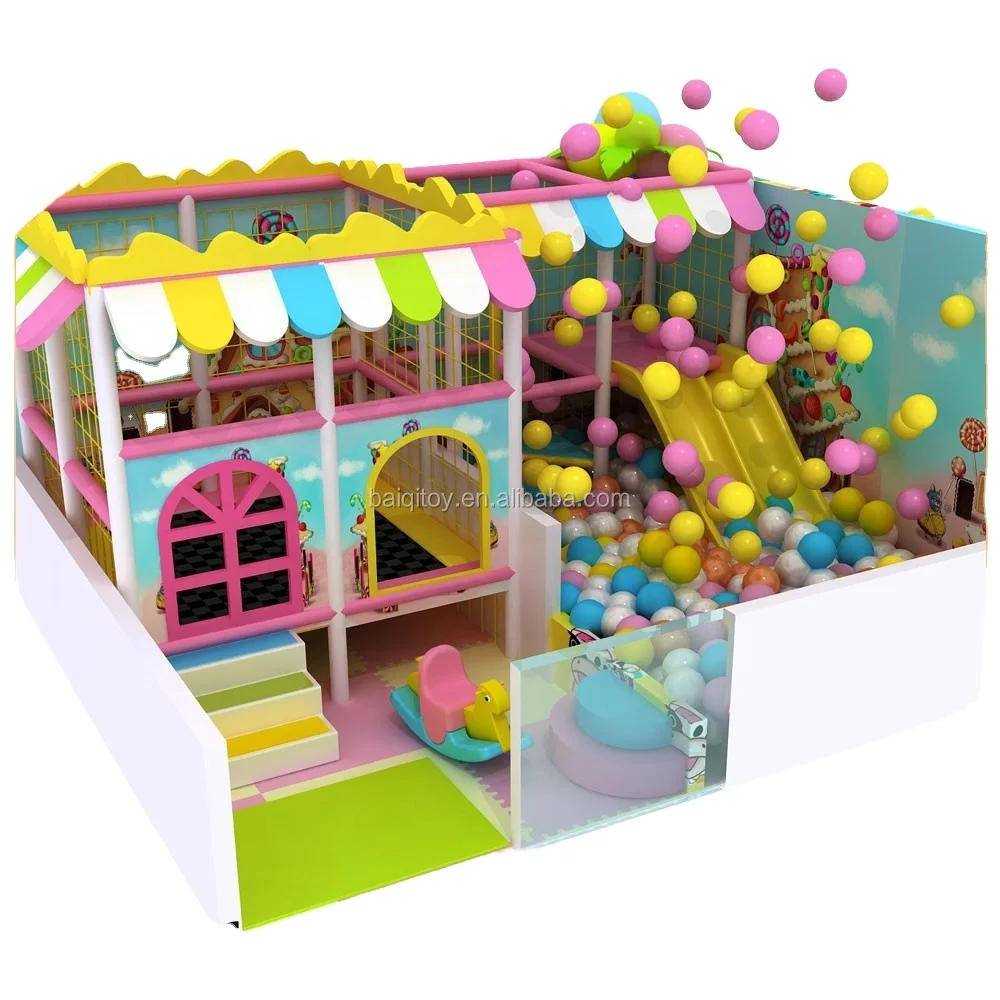 Plastic Game Play Big Children Indoor Soft Play Equipment with Climber and Slide Indoor Kids Playground Equipment for Sale