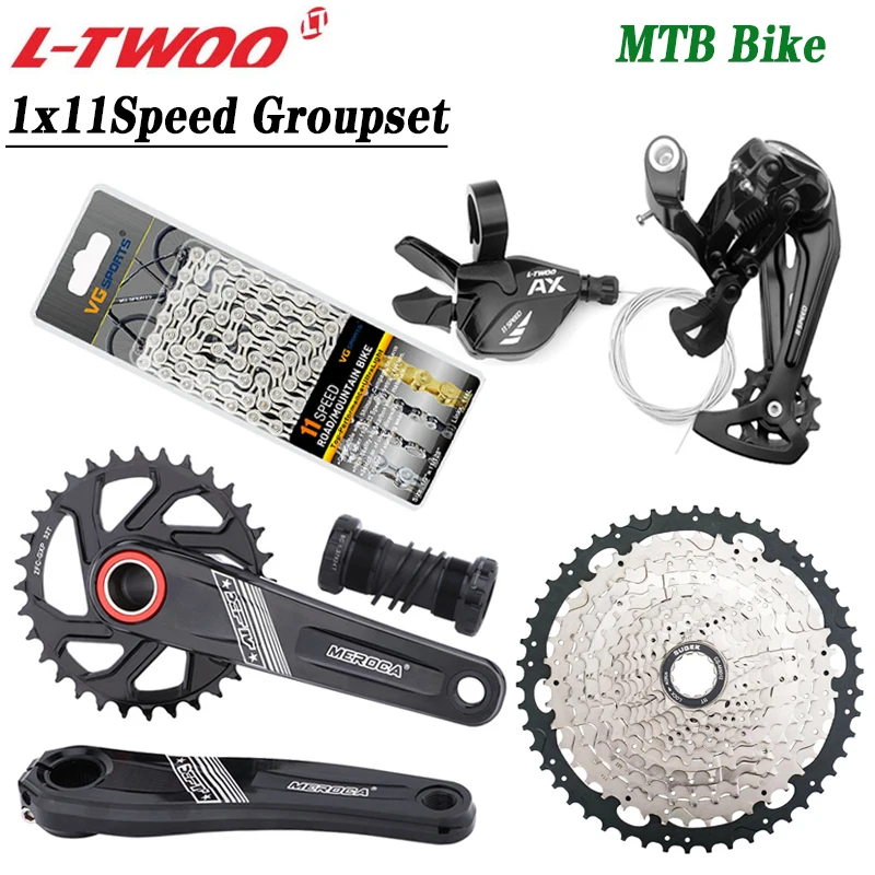 

LTWOO 1x11 Speed Groupset AX11 MTB Bike Derailleurs Shifter With 11V Chain Crankset Flywheel 42/46/50/52T Cassette For SIMANO HG