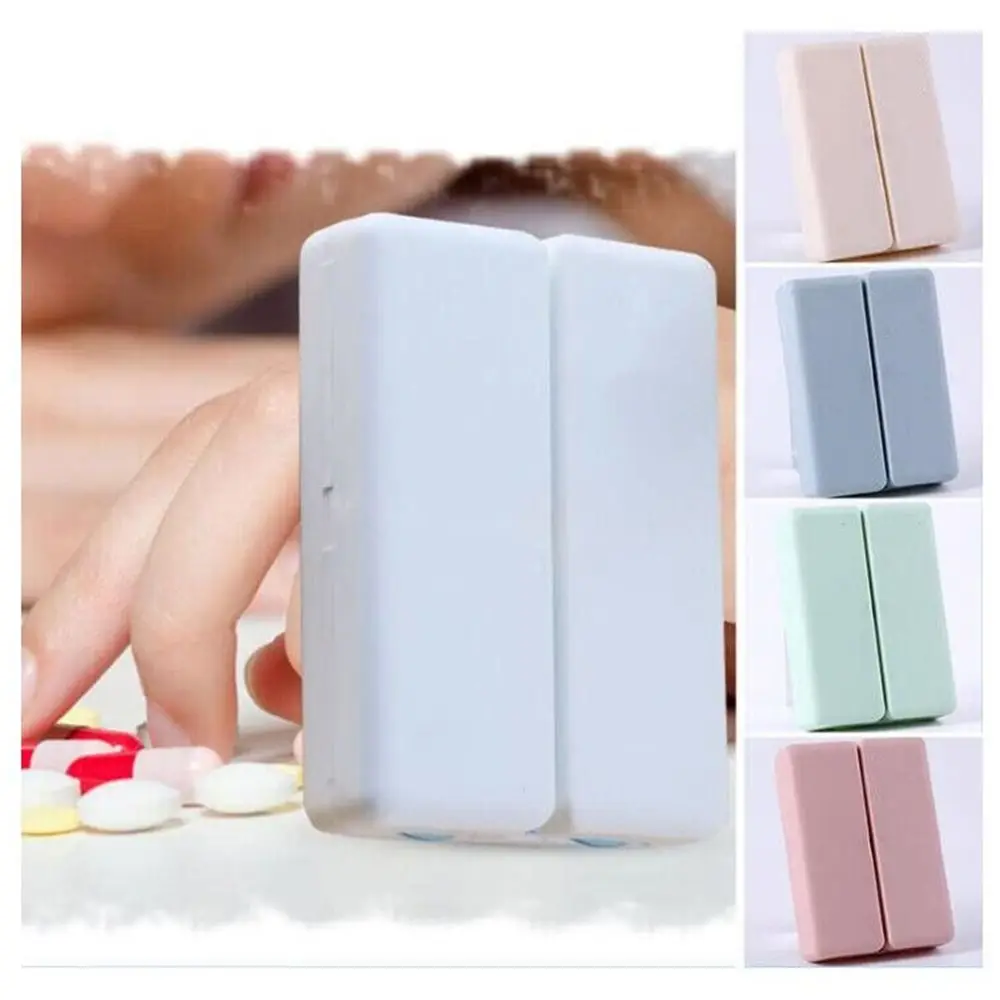 Travel With Dual Lid Portable Pill Case Box Folding Weekly Pill Organizer