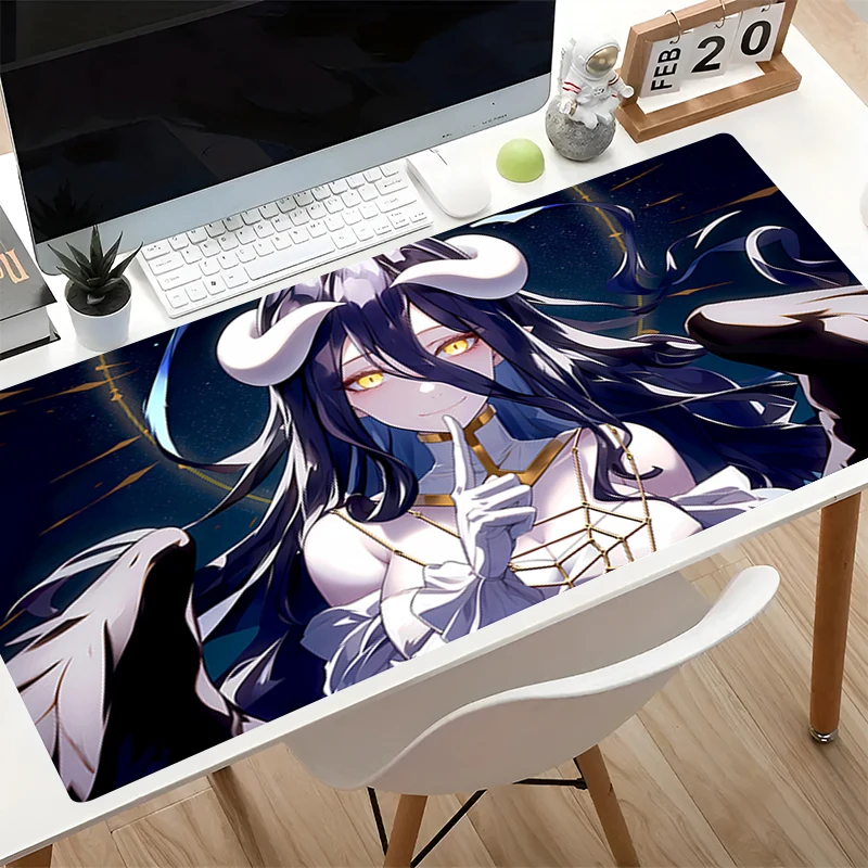 Cute Anime Mouse Pad O-overlord Albedo Professional Gaming Accessories Rubber Computer Keyboard Desk Mat Non-Slip Gamer mousepad