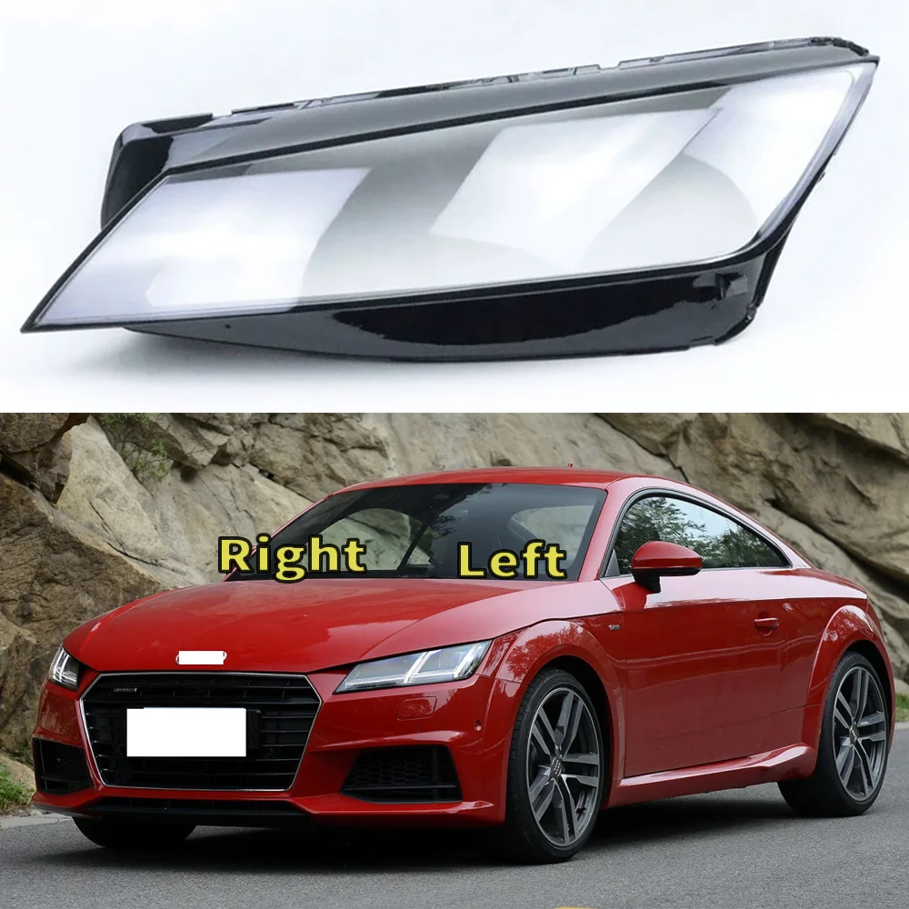 

For Audi TT 2015 2016 2017 2018 2019 Transparent Plexiglass Headlight Lens Cover Headlamp Shell Lampshade Auto Replacement Parts