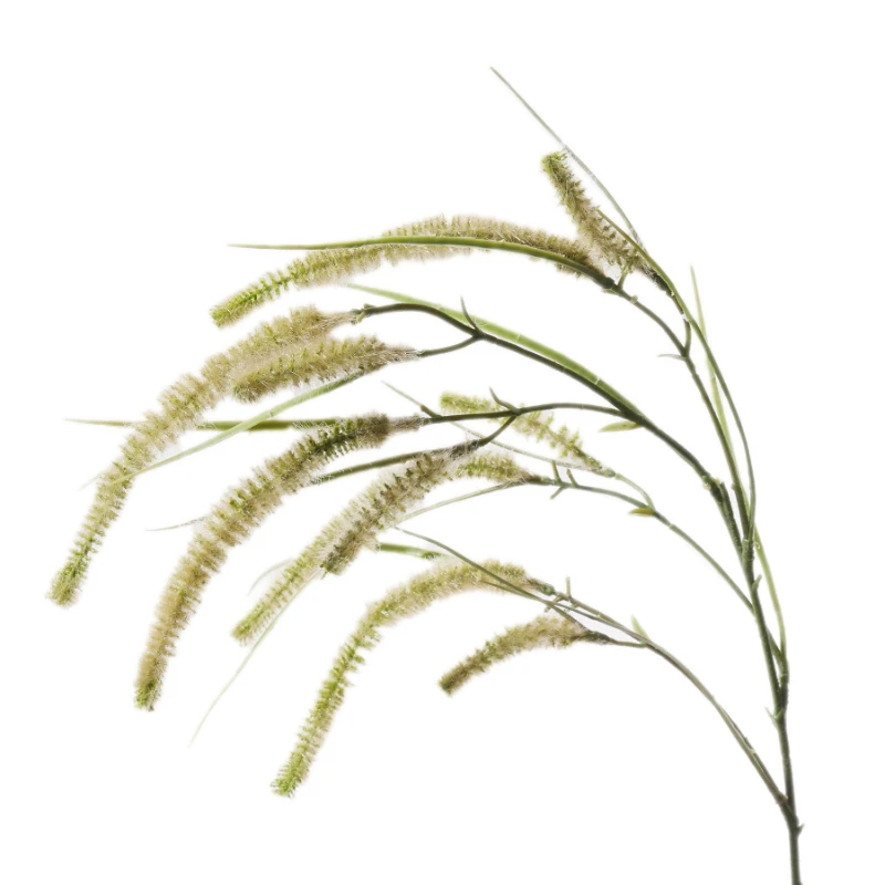 

LTT Imitation Green Plant, Foxtail Grass, Reed Flower, Rice, Wheat Ear, Dried Flower, Vintage Living Room Decoration