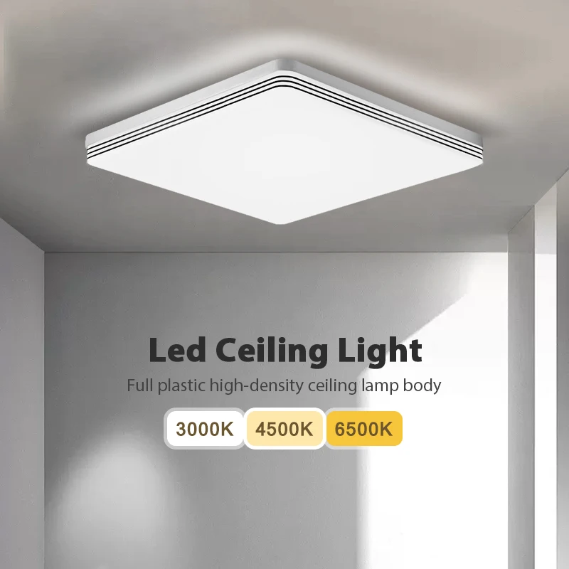 

Modern LED Ceiling Lamp 36W 48W 220/110V Striped Led Panel Lights Lighting Round /Square For Home Livingroom Bedroom Aisle Decor