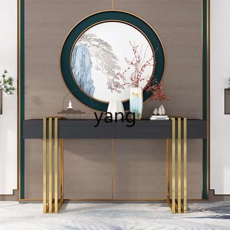 LH new Chinese-style entrance cabinet entry table against the wall entrance hall strip case entrance platform