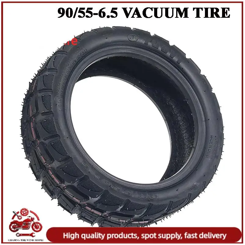 

90/55-6.5 Inch Reinforced Tubeless Vacuum Tire Thickened Rubber Explosion-Proof Tyre Fit for Mini Electric Scooter Go Kart ATV Quad Bike
