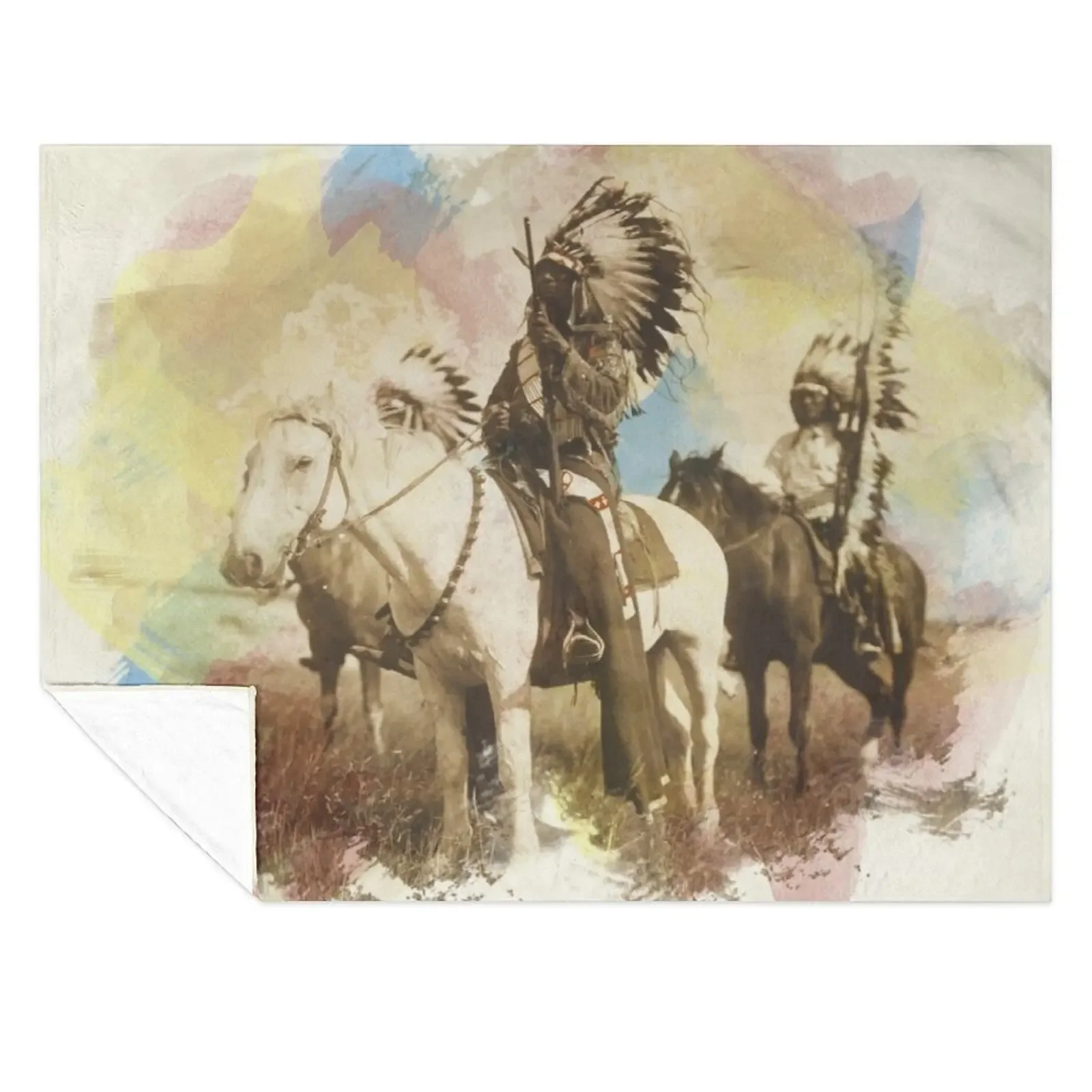 

Sioux Chiefs Throw Blanket Warm Soft Plush Plaid Decorative Sofas Luxury Thicken Blankets