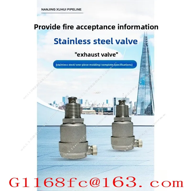 Stainless Steel Wire Port Exhaust Valve, External Thread Tap Water Pipe, HVAC Automatic Exhaust Valve, Parts
