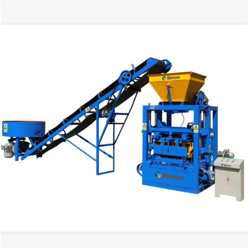 Semi Automatic Qt4-24  Concrete Hollow Solid Interlocking Block Brick Making Machinery