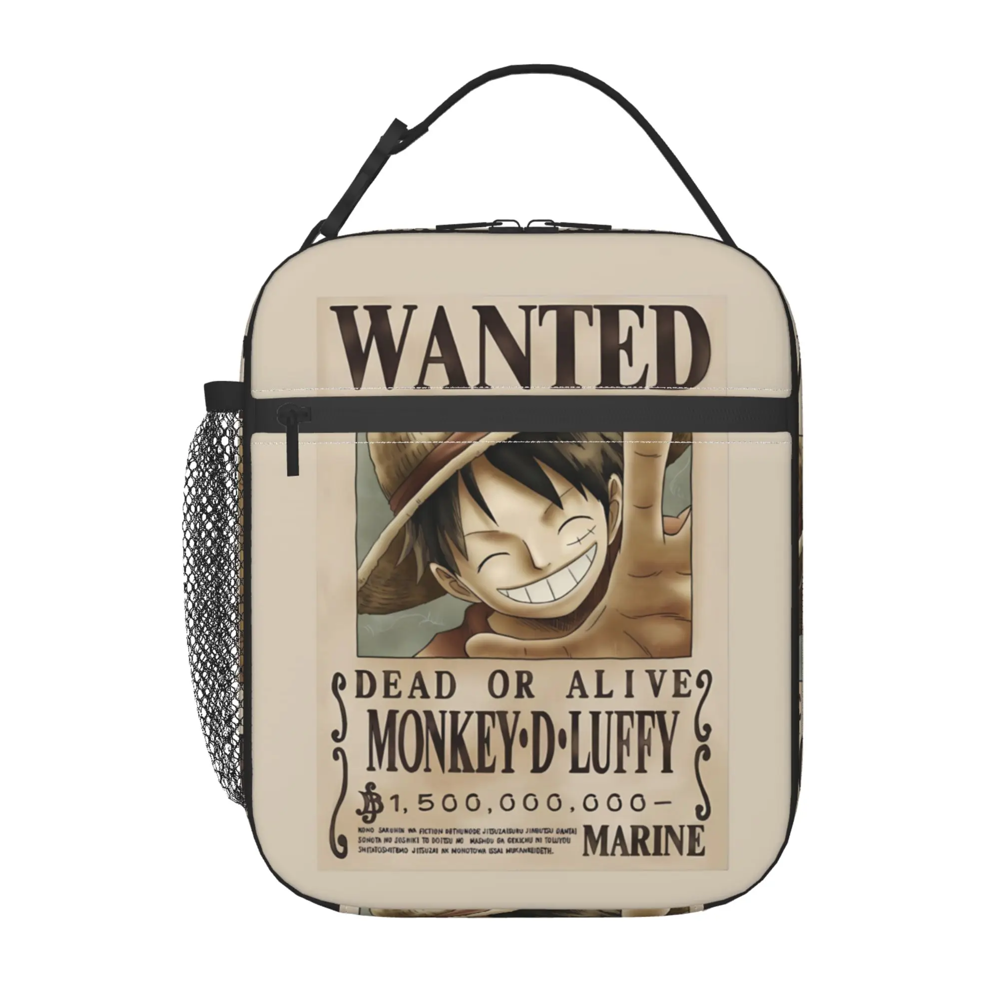 

Wanted Monkey Luffy Anime Lunch Box for Men Women Big Lunch Bag for Office Work Picnic Reusable Portable Lunch Box for Women