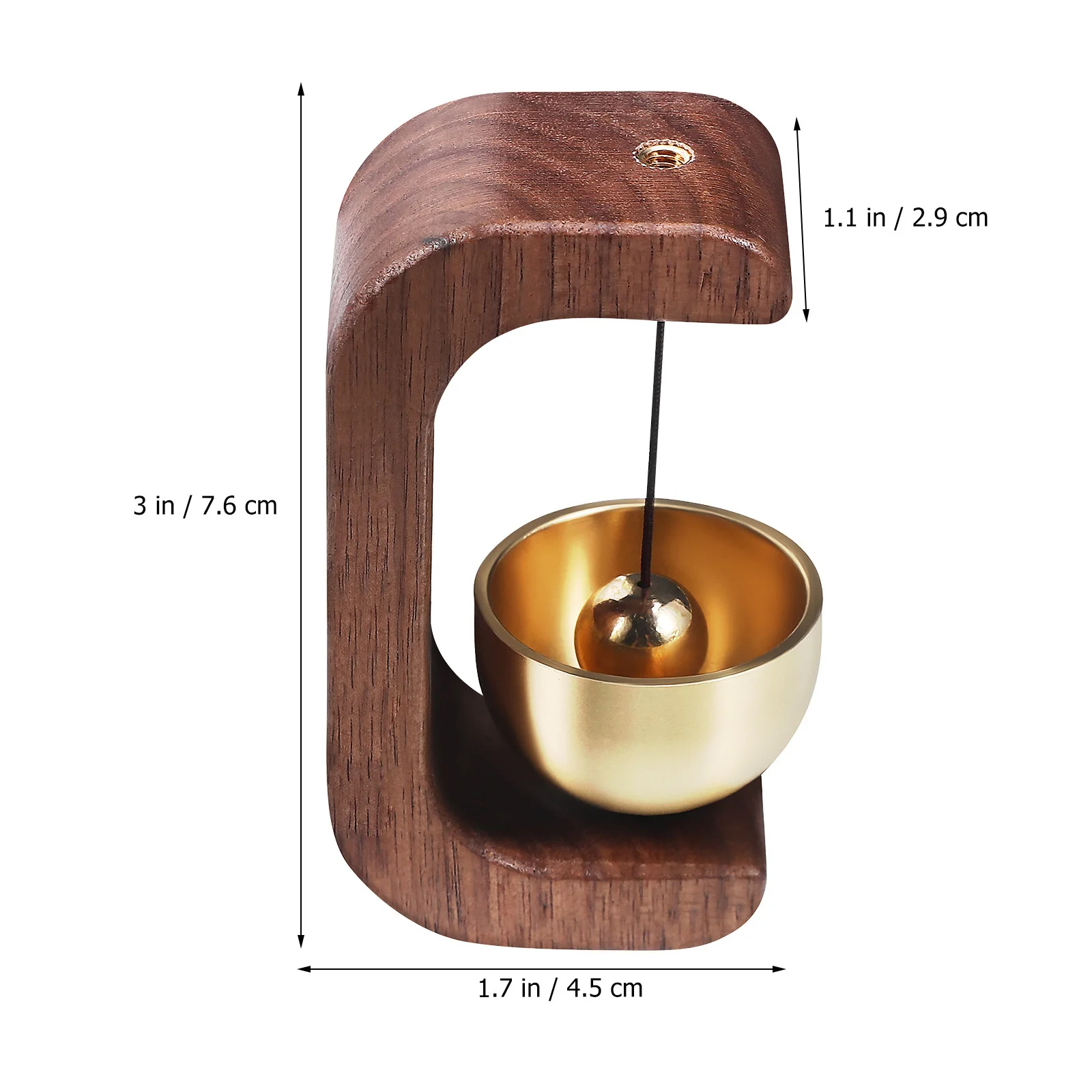 النحاس جرس الباب الرنين مقبض خشبي لمتجر فتح الباب دخول تنبيه متجر الأعمال جرس الزخرفية جرس الباب الثلاجة