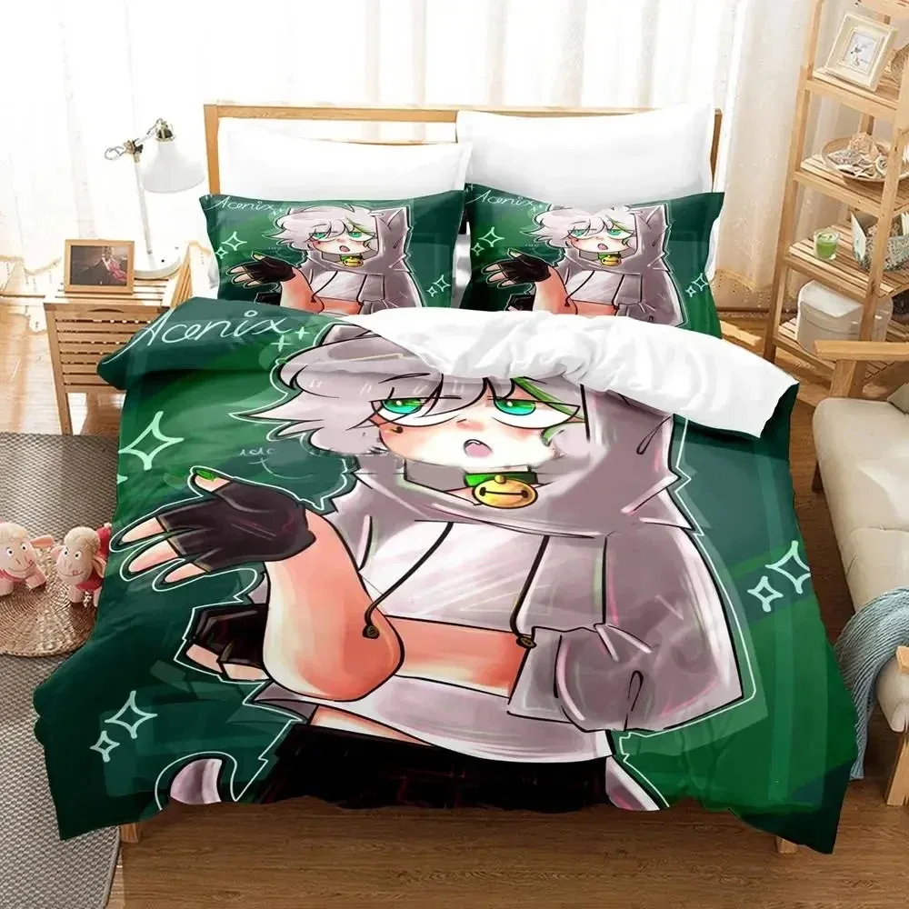 3D Print Acenix Anime Bedding Set Duvet Cover Bed Set Quilt Cover Pillowcase Comforter king Queen Size Boys Adult Bedding Set