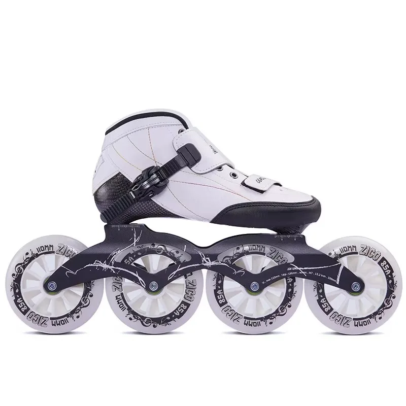 OEM Kids Adults 3-Wheel 4-Wheel Inline Roller Skates 110mm 85A Aluminum Alloy Wheel Microfiber Upper TPR Outsole Size 32-45