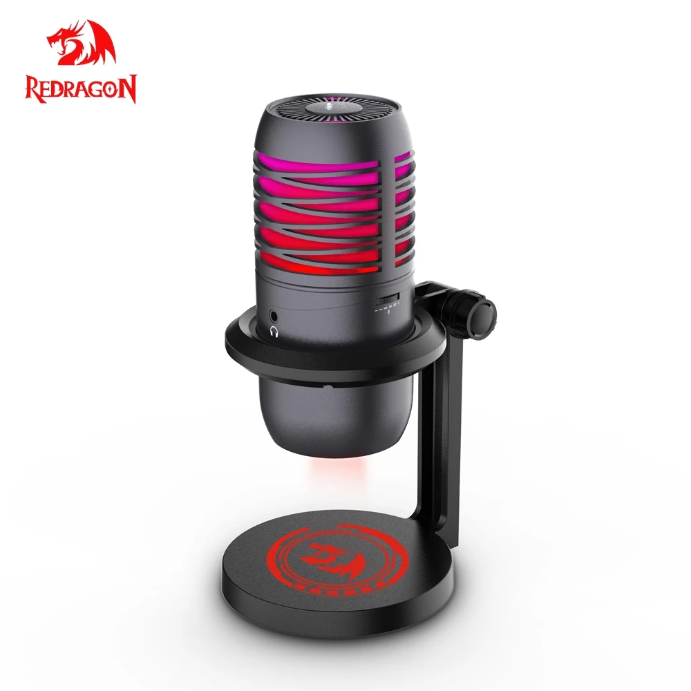 REDRAGON Nebula GM211 USB Gaming PC Streaming Microphone For Computer laptop Cardioid Condenser Recording Desktop Mic Mute PC