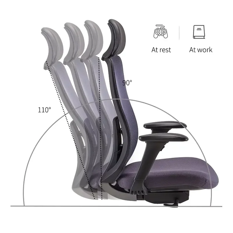 Ergonomic High Back Mesh Office Chair with Adjustable Armrests Swivel Executive Seat for Staff Meeting Room Conference Desk