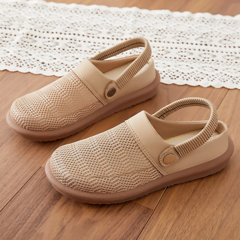

Women's Summer Breathable Mesh Hollow Out Closed Toe Mules Soft Sole Casual Sandals Minimalist Beach Slides