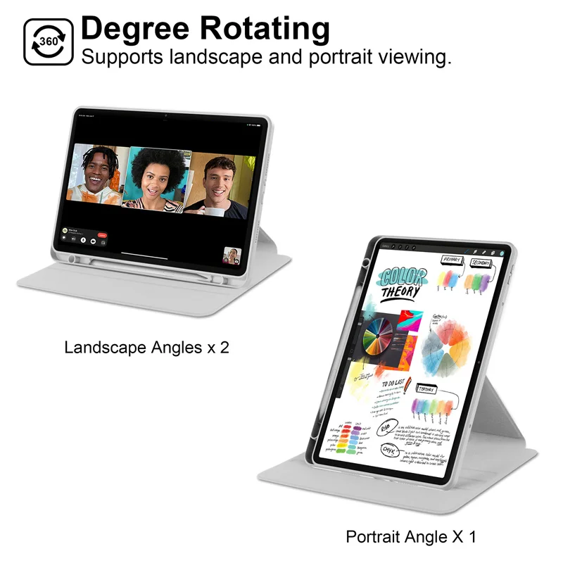 Etui Funda do Redmi Pad 2 Pro z uchwytem na rysik, obrotowe o 360 stopni, akrylowe, przezroczyste, twarde etui na tablet Coque do Redmi Pad 2 Pro 12,1 cala — zdjęcie produktu 6
