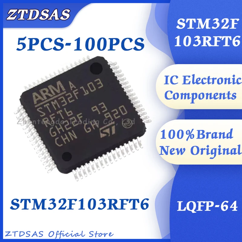 

5PCS-100PCS STM32F103RFT6 STM32F103RF STM32F103R STM32F103 STM32F STM32 STM IC MCU Chip LQFP-64