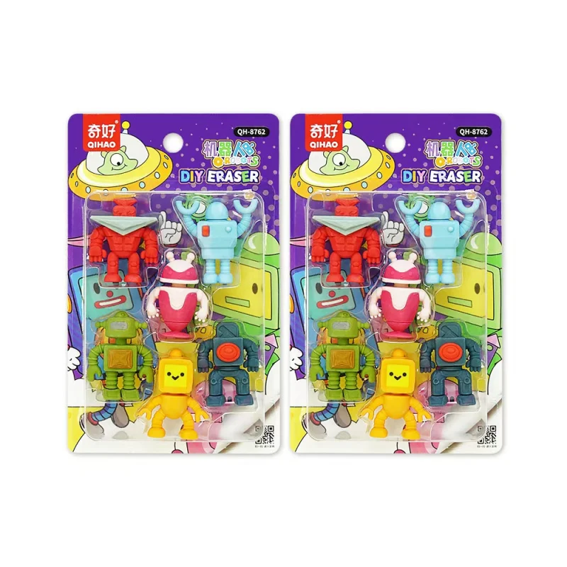 Splicing Eraser Children's Creative Robot Modeling Eraser Student Stationery