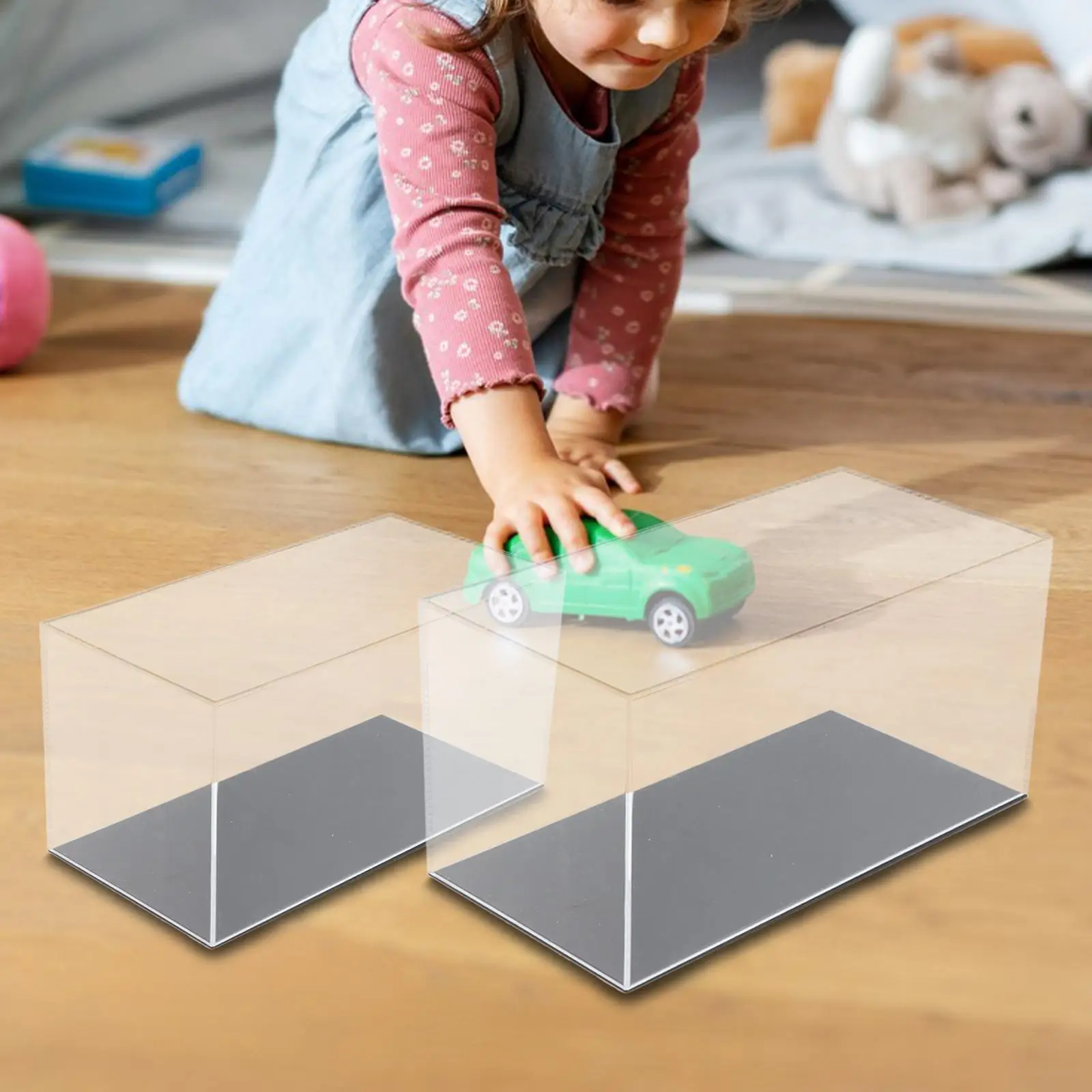 Toy Car Storage Organizer Case Transparent Acrylic Countertop Display Box Luxury Decorative Objects for Mini Cars Collectibles