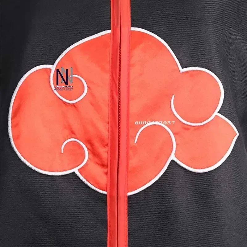 애니메이션 이타치 코스프레 - 붉은 구름 망토 롱 코트, 머리띠, 할로윈 소품 액세서리 세트 mb.3