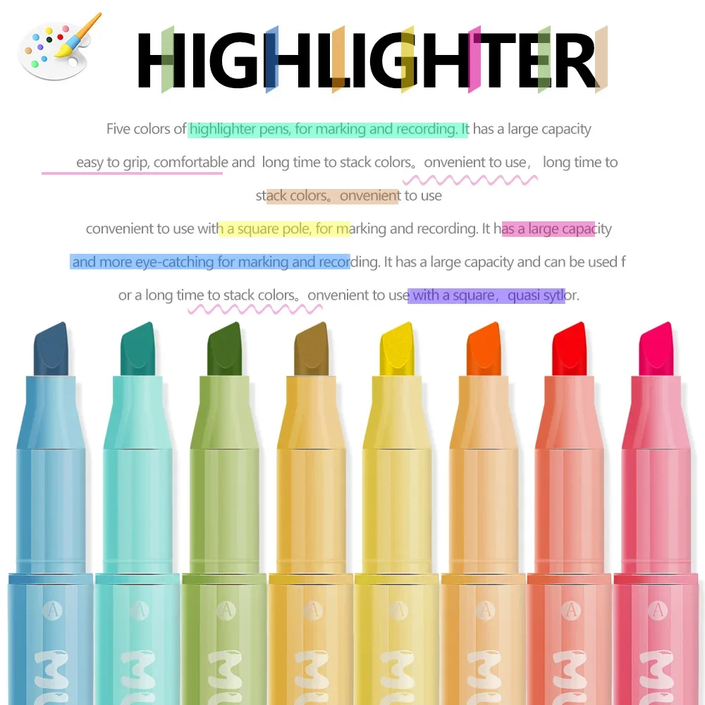 Double HEAD Highlighter ปากกาชุดน้ําล้างทําความสะอาดได้ MARKER ปากกาแปรงปลายเฉียง Journaling สมุดภาพ Highlight เครื่องเขียน