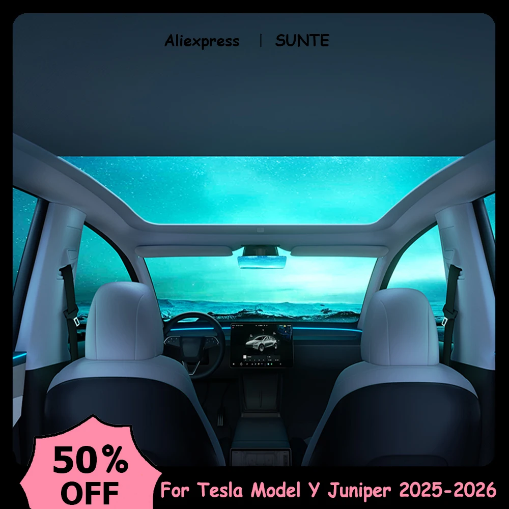 テスラ モデルY ジュニパー 2025 2026用 電動サンシェード 車用