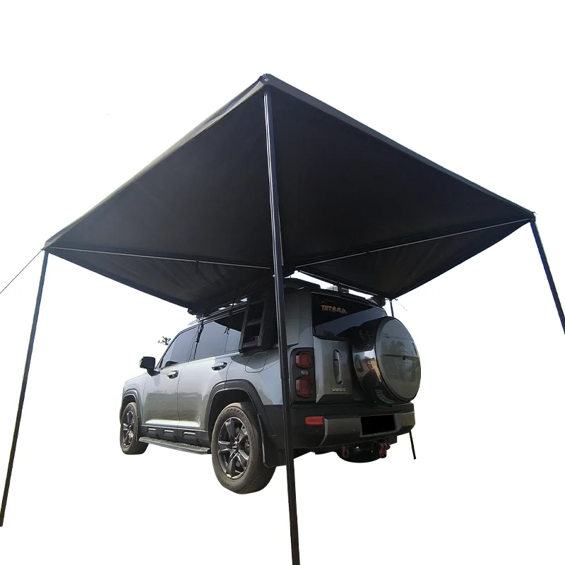2.5m Soft Shell Folding Car Side Tent with Sunroof Light Universal 270 Degree Extension Elegant Tonneau Cover