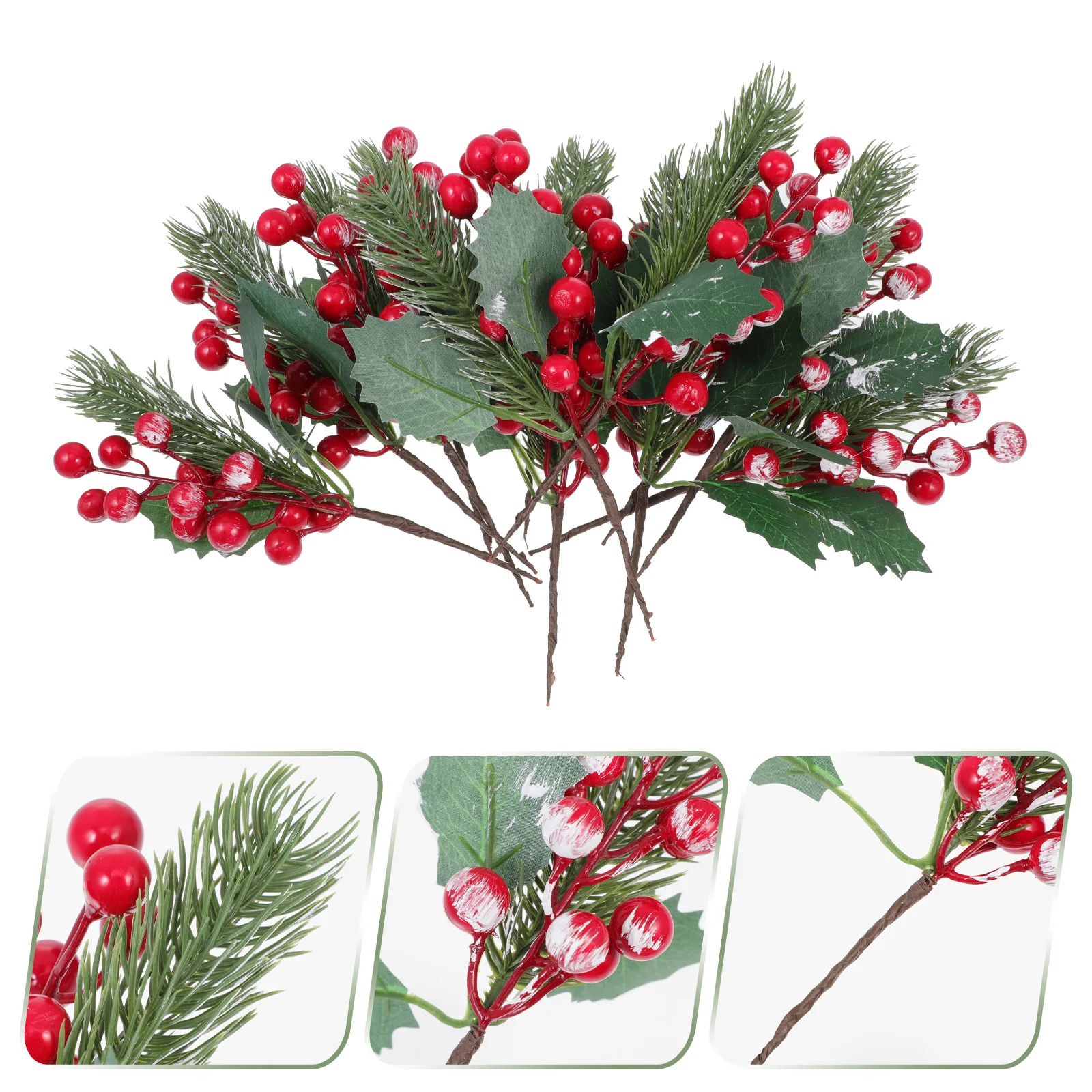 

12Pcs Christmas Berry Wreaths Simulation Ornament Pendants Decorative Xmas Tree Hanging Party Decoration Festival
