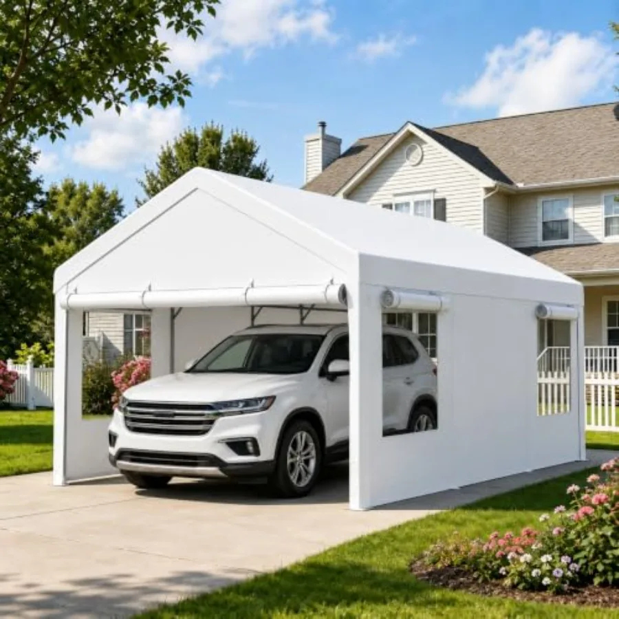 12x20 Heavy Duty Carport, Portable Garage for Truck SUV