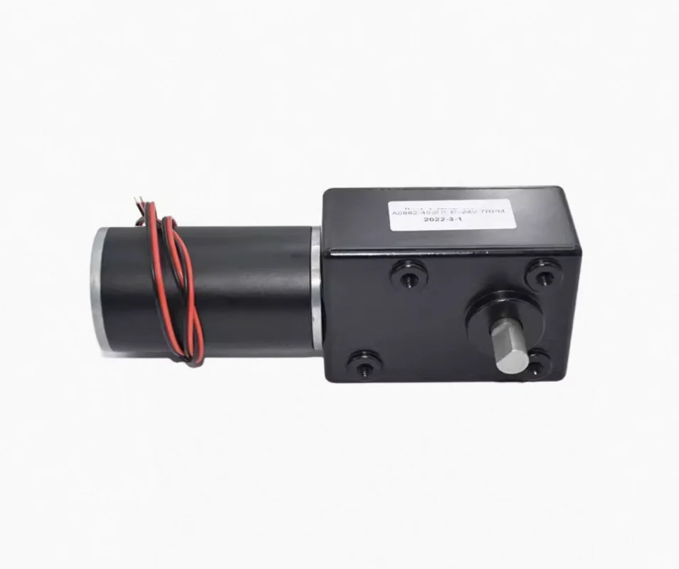 DC12V 24V Strong Torque Gearmotor Metal Turbo Worm Gearbox Engine Reversed Low Speed 250kg.cm Self-Lock Worm DC Gear Motor